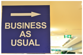 business as usual sign